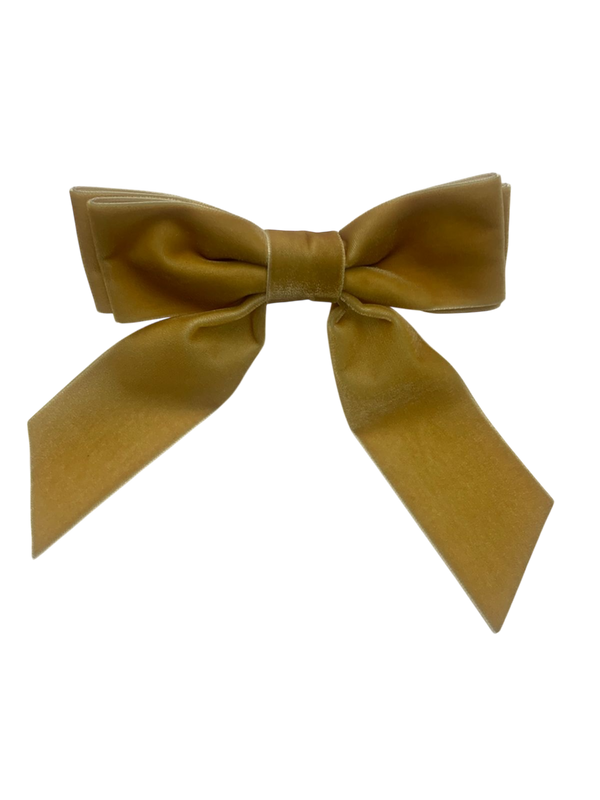 Gold Velvet Bow Napkin Rings (Set of 2)